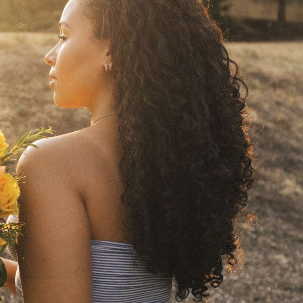 black woman with beautiful hair