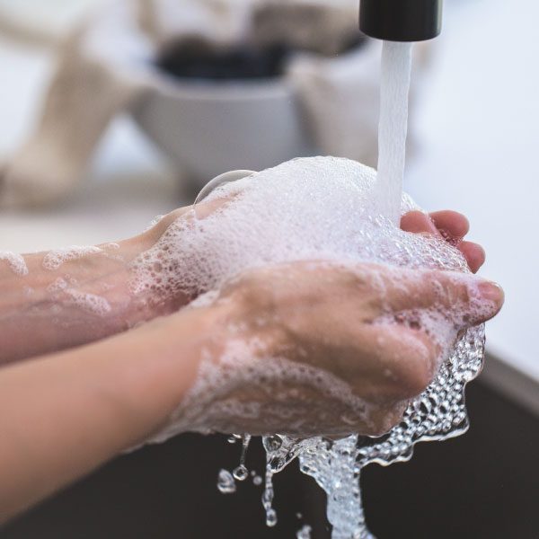 soapy hands