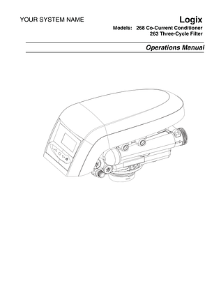 Autotrol 268 Control Valve Manual (3005642) Autotrol 268 Control Valve Manual (3005642)