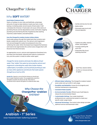 ChargerPro Arabian SPS-1 spec sheet ChargerPro Arabian SPS-1 spec sheet