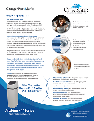 ChargerPro Arabian SPSC-1 spec sheet ChargerPro Arabian SPSC-1 spec sheet