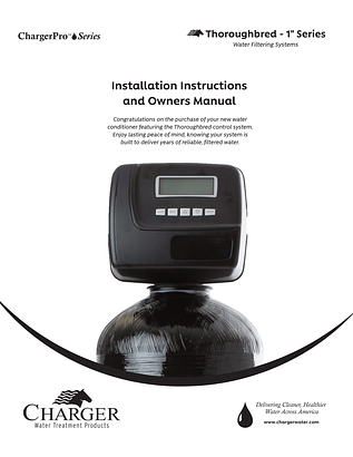ChargerPro Thoroughbred CDF-1 Manual ChargerPro Thoroughbred CDF-1 Manual