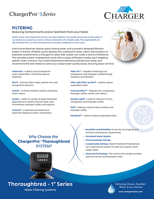 ChargerPro Thoroughbred CDF-1 spec sheet ChargerPro Thoroughbred CDF-1 spec sheet