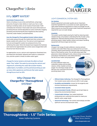 ChargerPro Thoroughbred CDST-1.5 spec sheet ChargerPro Thoroughbred CDST-1.5 spec sheet