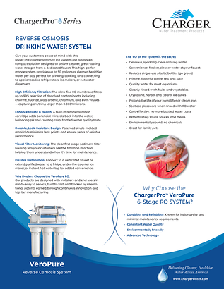 ChargerPro VeroPure RO 6-stage spec sheet ChargerPro VeroPure RO 6-stage spec sheet